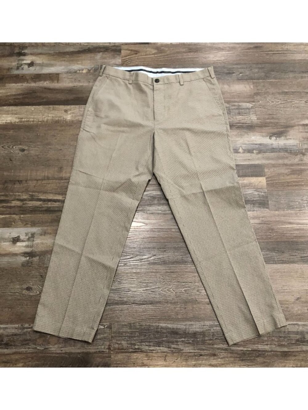 Brooks Brothers Clark Pants Mens 36x30 Gray Micro Patterned Dress Trousers